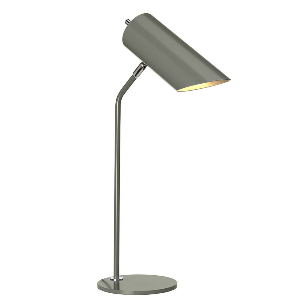 Loops Table Lamp Dark Grey Highly Polished Nickel Finish Led E27 8W Bulb