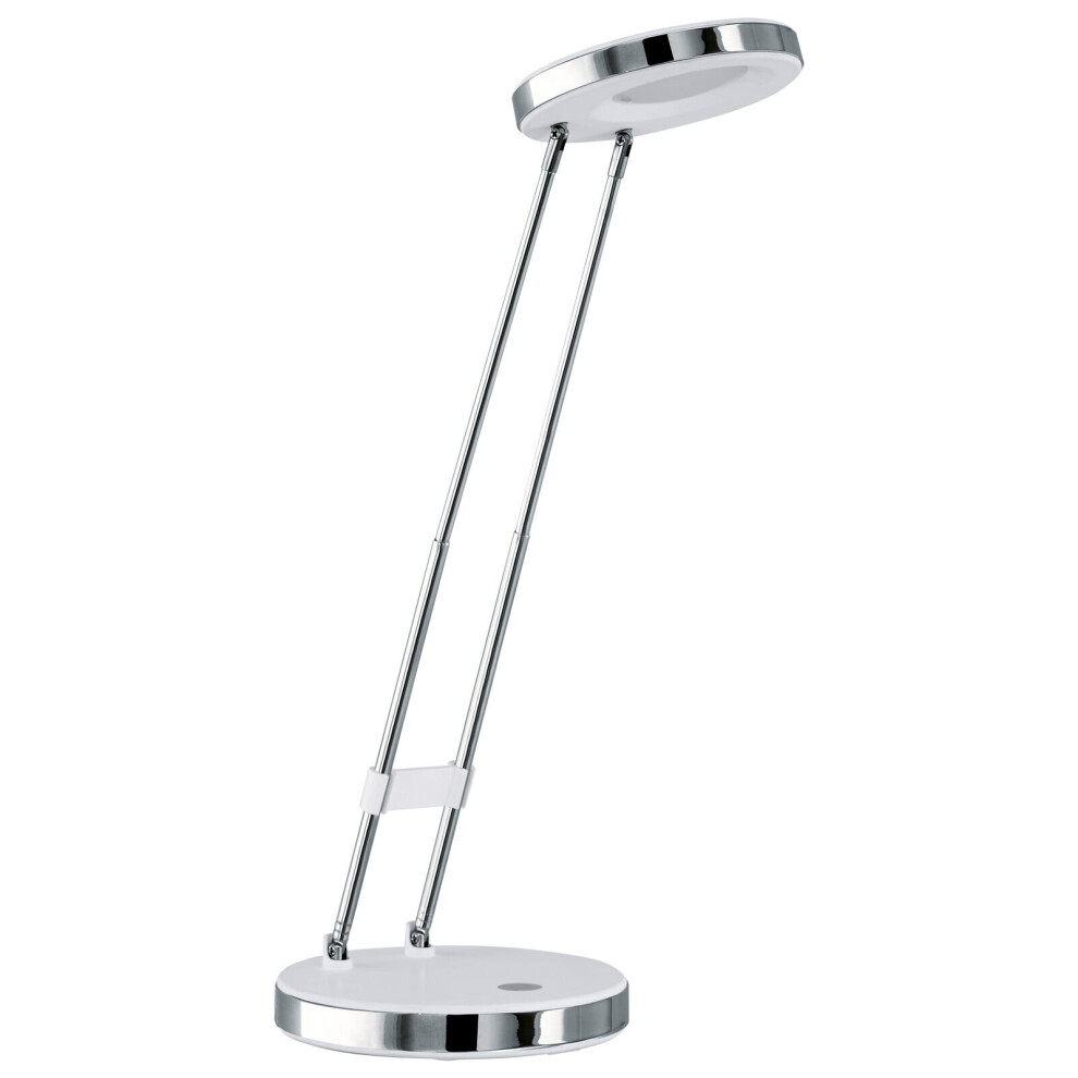 Loops Table Lamp Colour & Chrome Plated Steel Rocker Switch Bulb Led 3W White