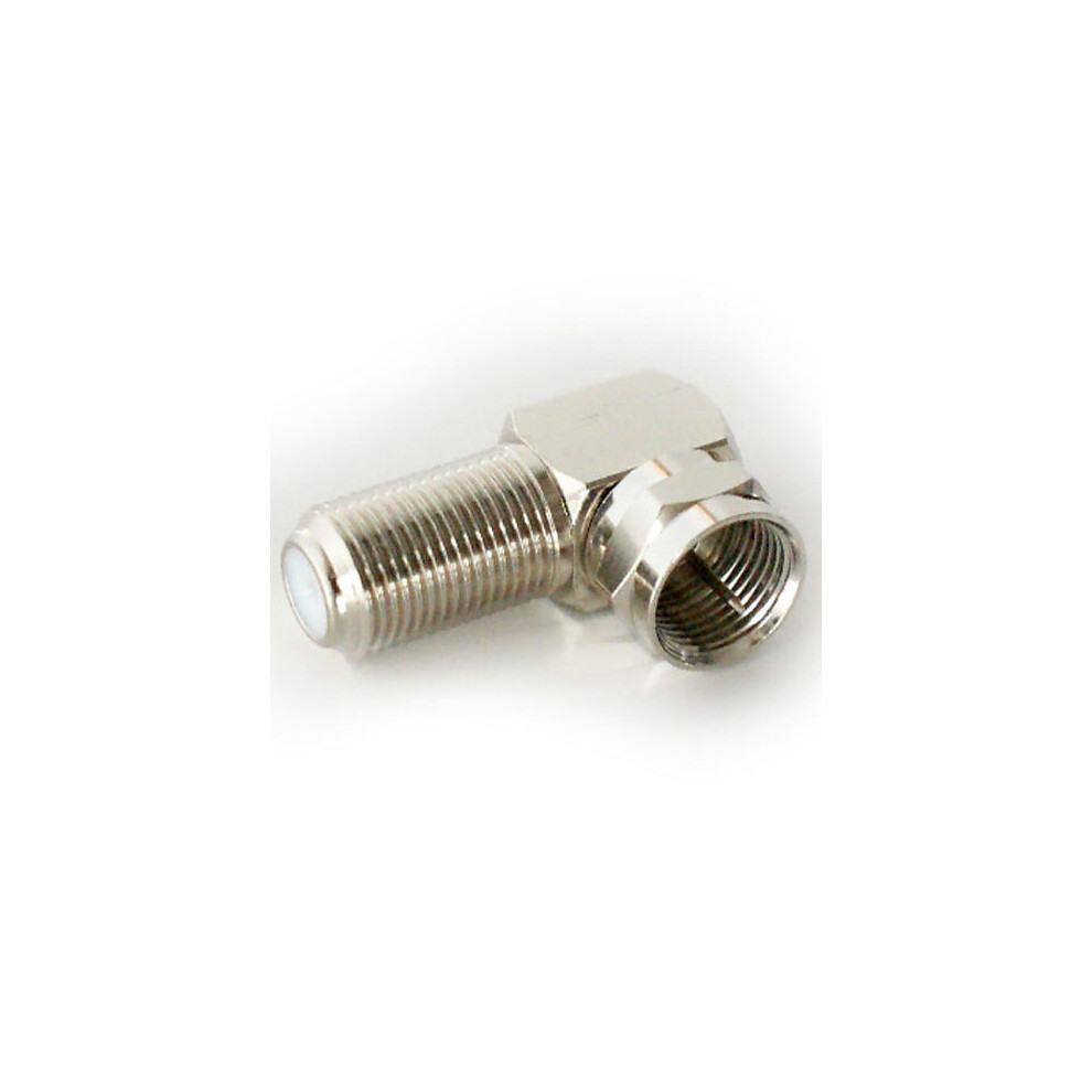 10X 90 Degree F Type Screw Connector Adapter Coax Right Angled Plug To Socket 5056581999955