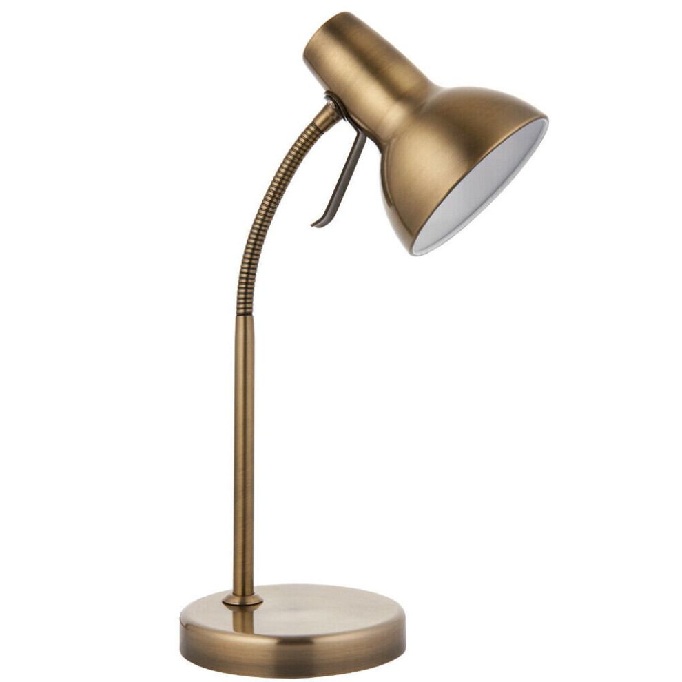 Adjustable Neck Desk Lamp Antique Brass Industrial Metal Shade Table Work Light-image-OPC-P97DPW9-NEW