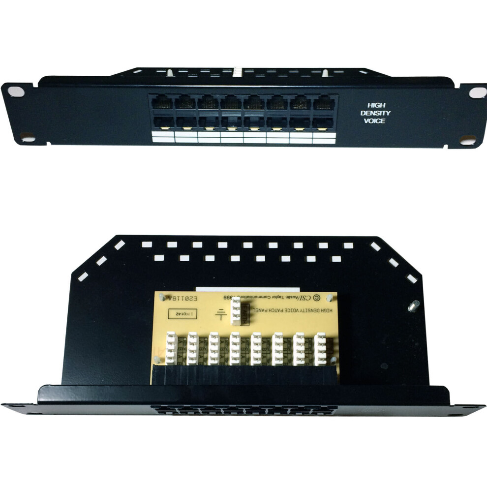 11.5 1U Mini 8 Port Way Voice ISDN High Density Patch Panel Phone CAT5 CAT6 AT