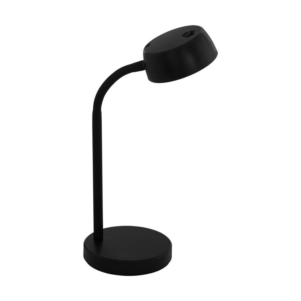 Loops Table Desk Lamp Colour Plain Black Rocker Switch Bulb Led 4.5W Included