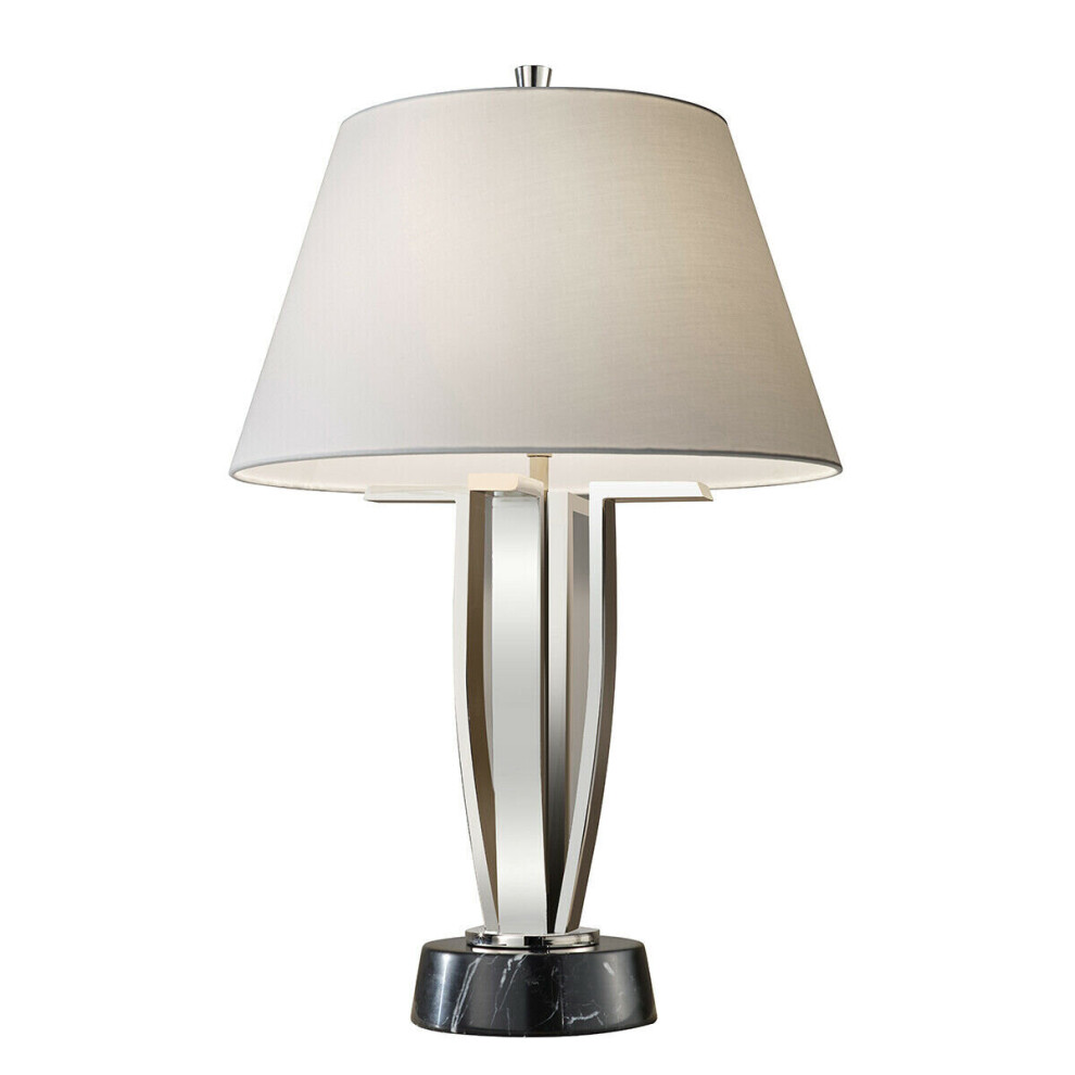 Loops Table Lamp Highly Polished Nickel Finish Led E27 60W Single Bulb D00958
