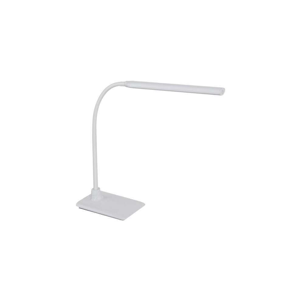 Loops Table Lamp Colour White Shade Touch On/Off Dim Dimmable Bulb Led 4.5W Included