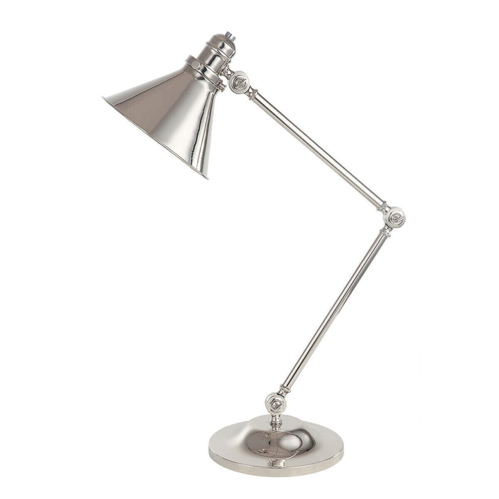 Loops Table Lamp- Highly Polished Nickel Finish- Led E27 60W Single Bulb - D02123