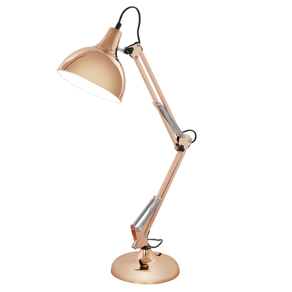 Loops Table Desk Lamp Colour Copper Adjustable In Line Switch Bulb E27 1X40w Light