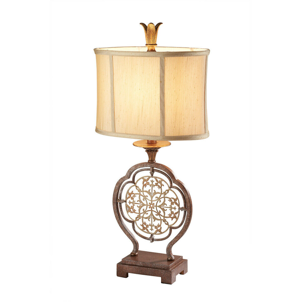 Loops Table Lamp British Oxidized Led E27 60W Bulb Bronze