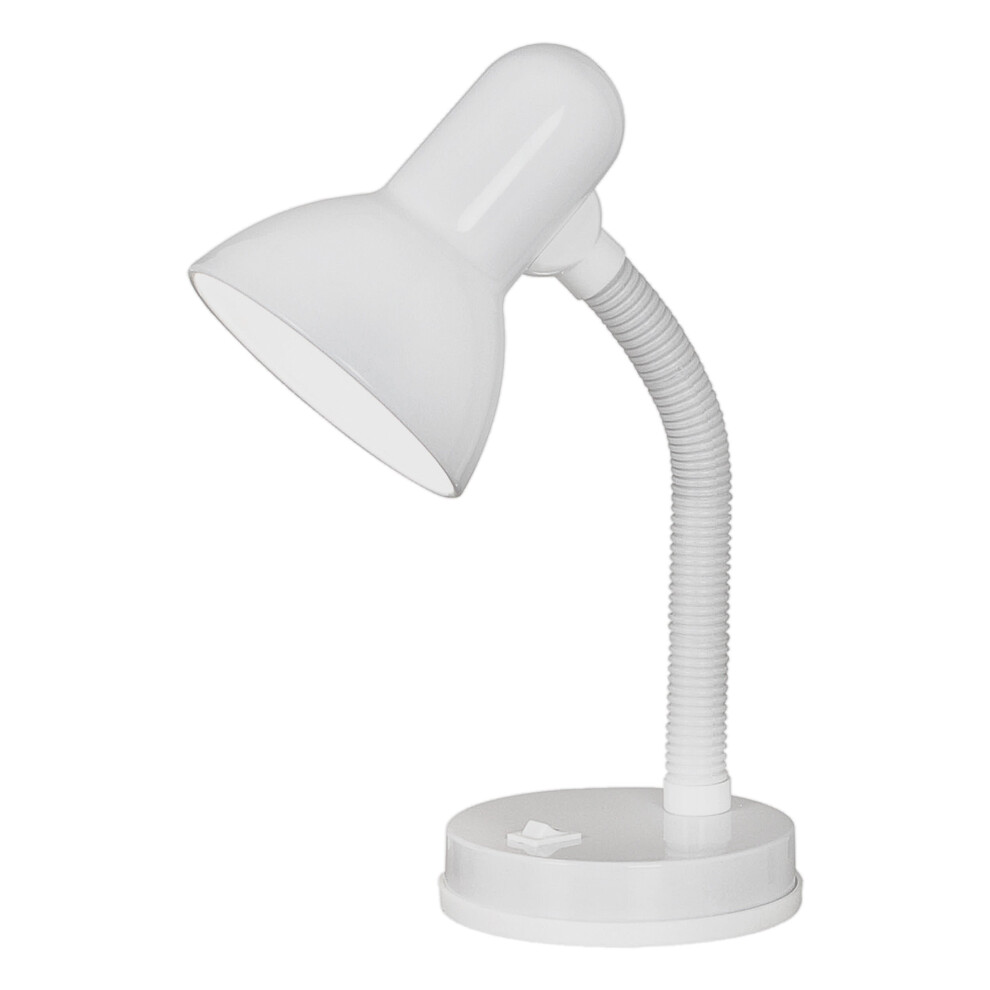 Loops Table Lamp Flexible Moveable Colour Steel Rocker Switch Bulb E27 1X40w White