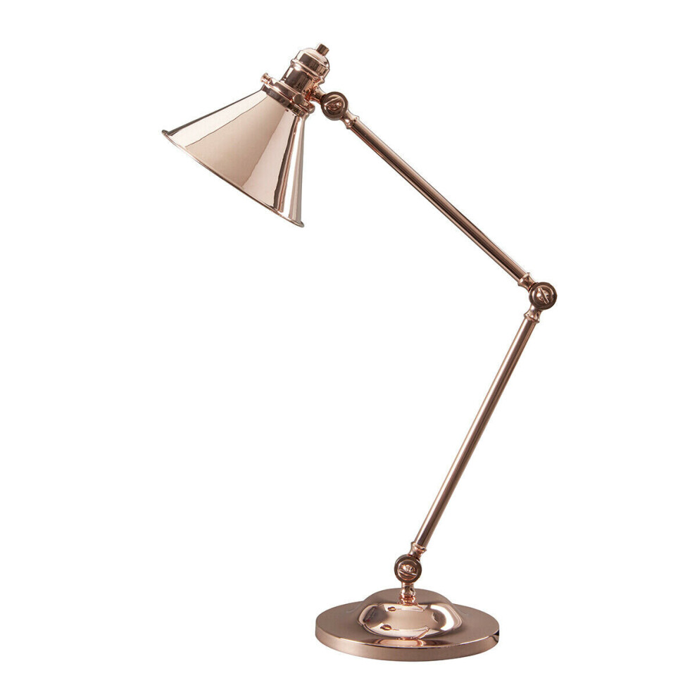 Loops Table Lamp Pivoting Ball Shape Joints Angular Polished Copper Led E27 60W