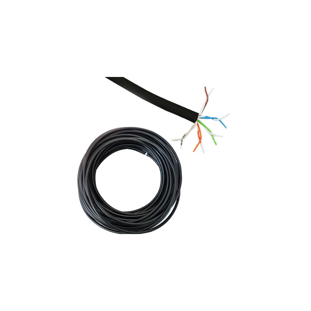 25m Black Outdoor Telephone Communication Cable 5 pair 10 Core BT Wire Reel
