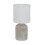Loops Table Desk Lamp Grey Patterned Ceramic Shade White Fabric Bulb E14 1x40W 1