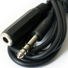 3m 6.35mm 1/4" Stereo Plug to Jack Socket Extension Cable Guitar Headphone Lead