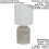 Loops Table Desk Lamp Grey Patterned Ceramic Shade White Fabric Bulb E14 1x40W 2