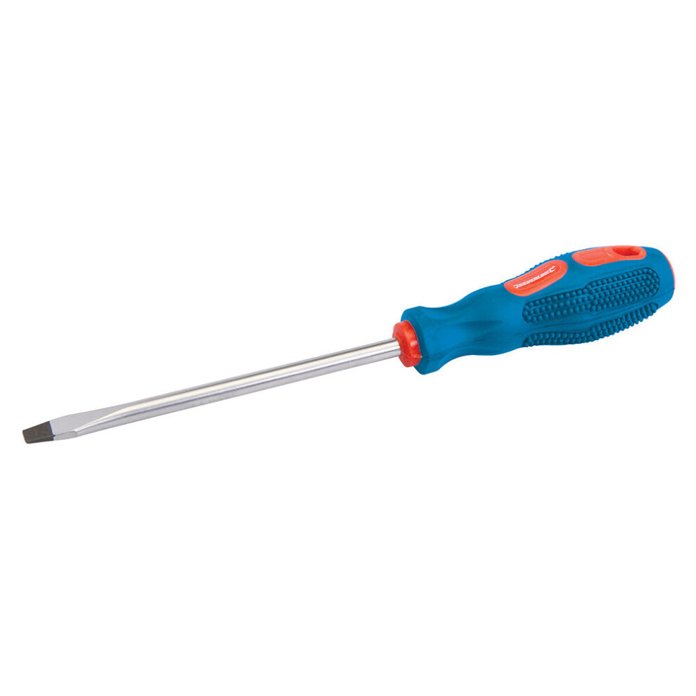 SL6 x 100mm Slotted Screwdriver Soft Grip Handle & Hard Steel Flared Flat Driver