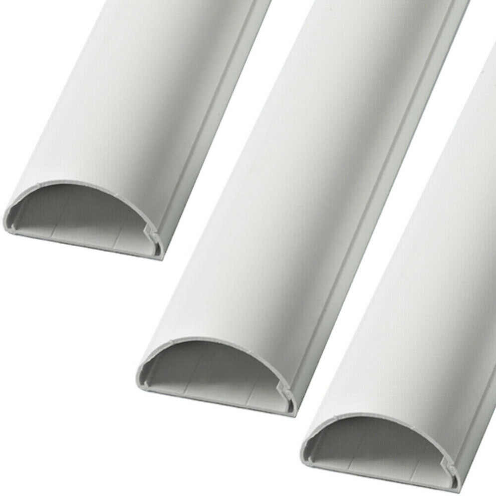 Loops 3X 1M (3M) 20Mm X 10Mm Coaxial Cable Trunking Conduit Cover Av Tv Wall White