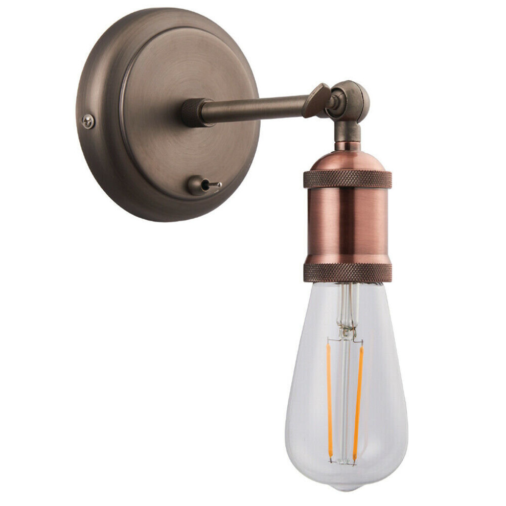 Loops Dimmable Led Wall Industrial Aged Copper Adjustable Lamp Ing Fitting Light