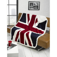 Union Jack Flag Print Super Soft Fleece Blanket Bed Sofa Throw - 130cm x 160cm
