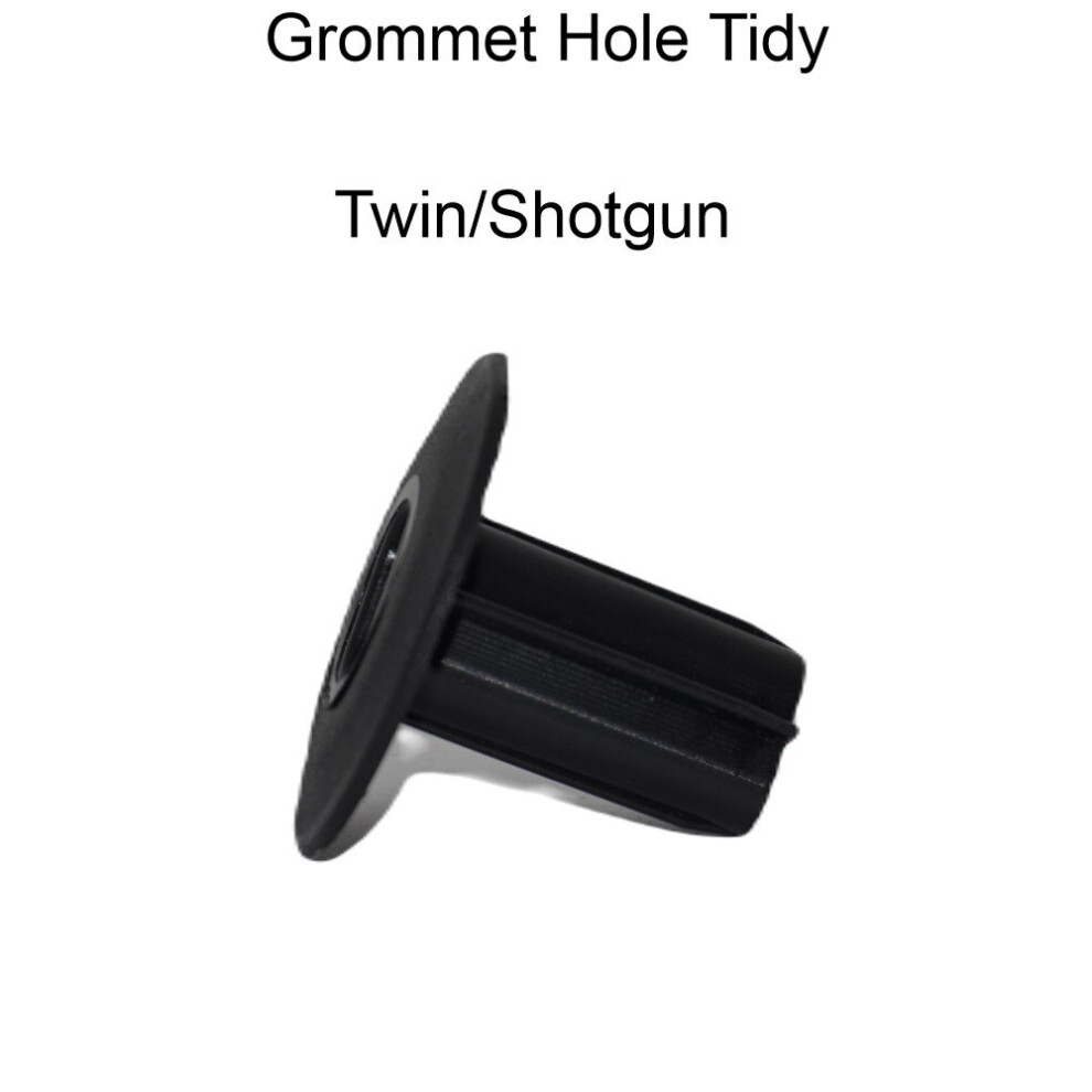 5x Hole Tidy Twin/Shotgun Grommet Cable Entry Cover Bush Feed Black Sky CCTV