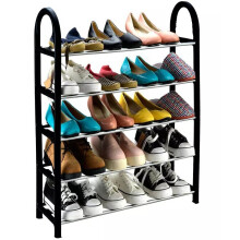 5 Tier 15 Pairs Shoe Rack Stand Storage Self Organiser Lightweight Compact Space