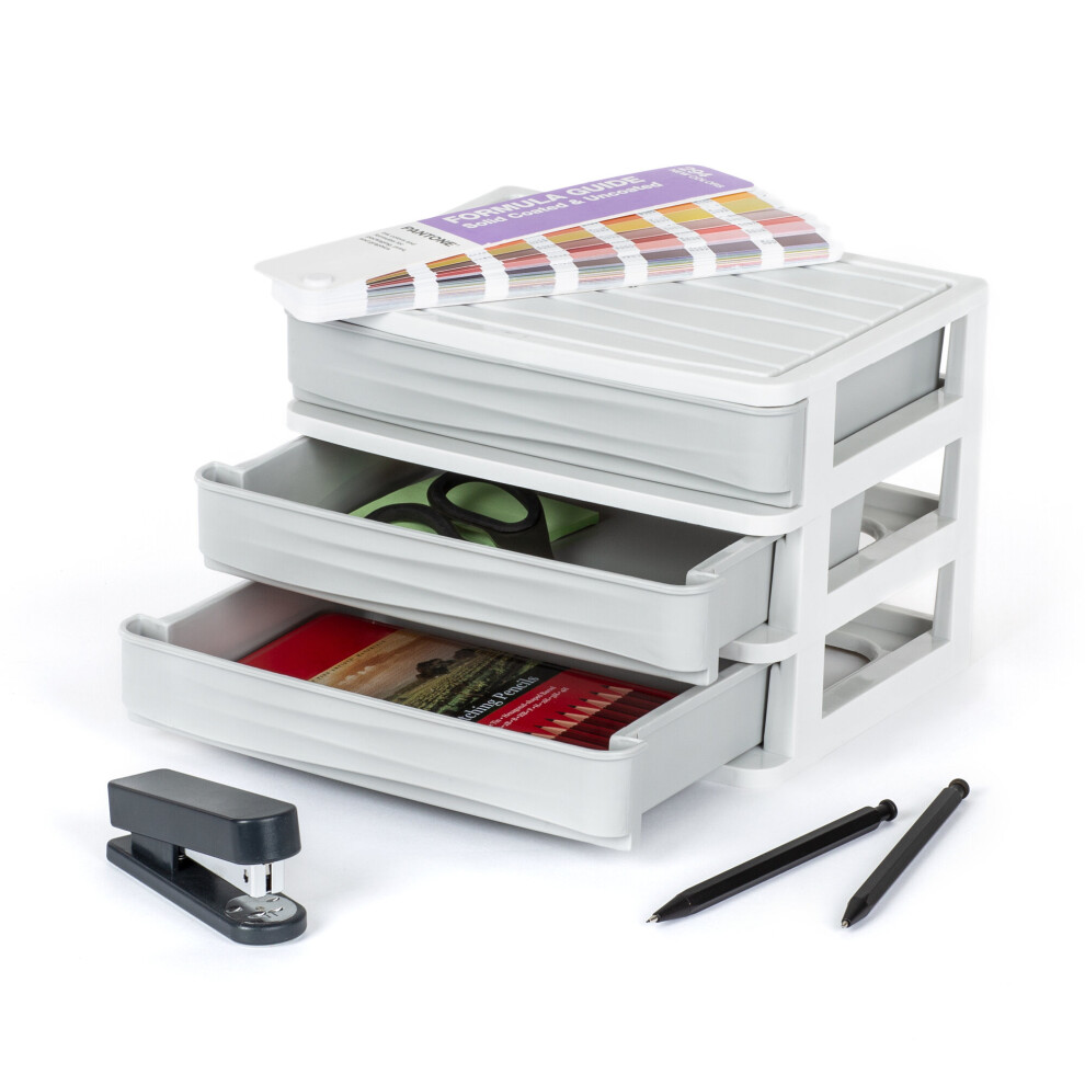 3-Drawer Compact Desktop Organiser