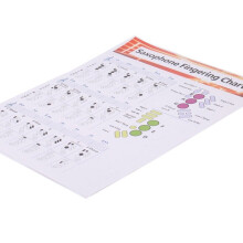 (S) Saxophone Fingering Chart Durable Coated Paper Music Chords Poster for Teachers Students Supplies