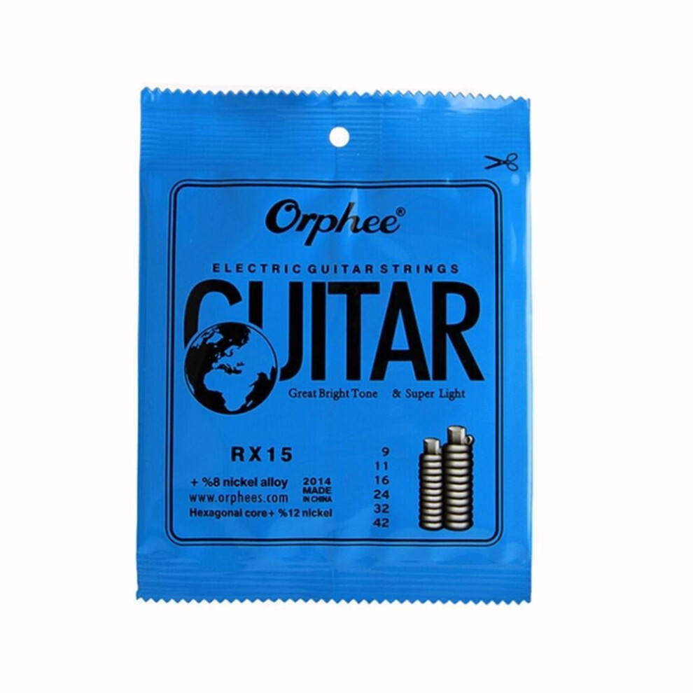 (RX15) 6 Strings Nickel Alloy Hexagonal Carbon Steel Electric Guitar String