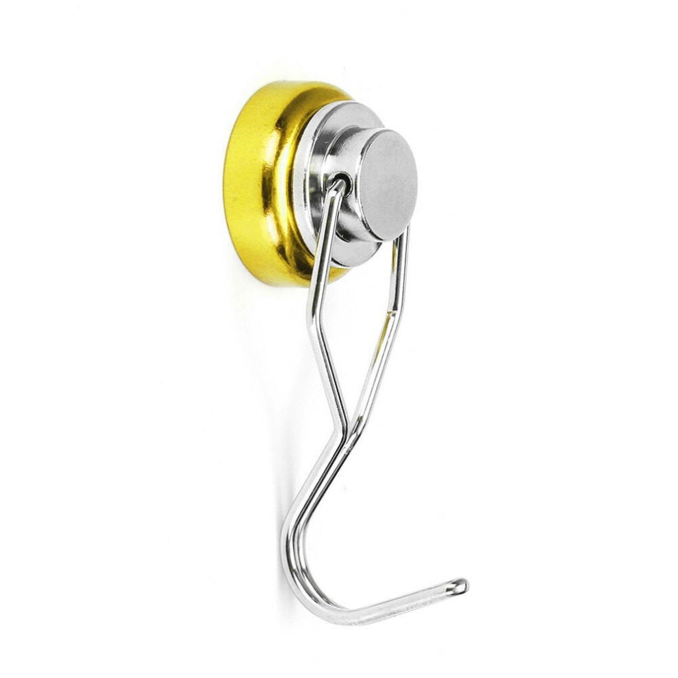 (Gold) Red/Yellow/Blue 25Mm 22Kg Neodymium Magnet 360 Swing Rotating Hook 3654659387172