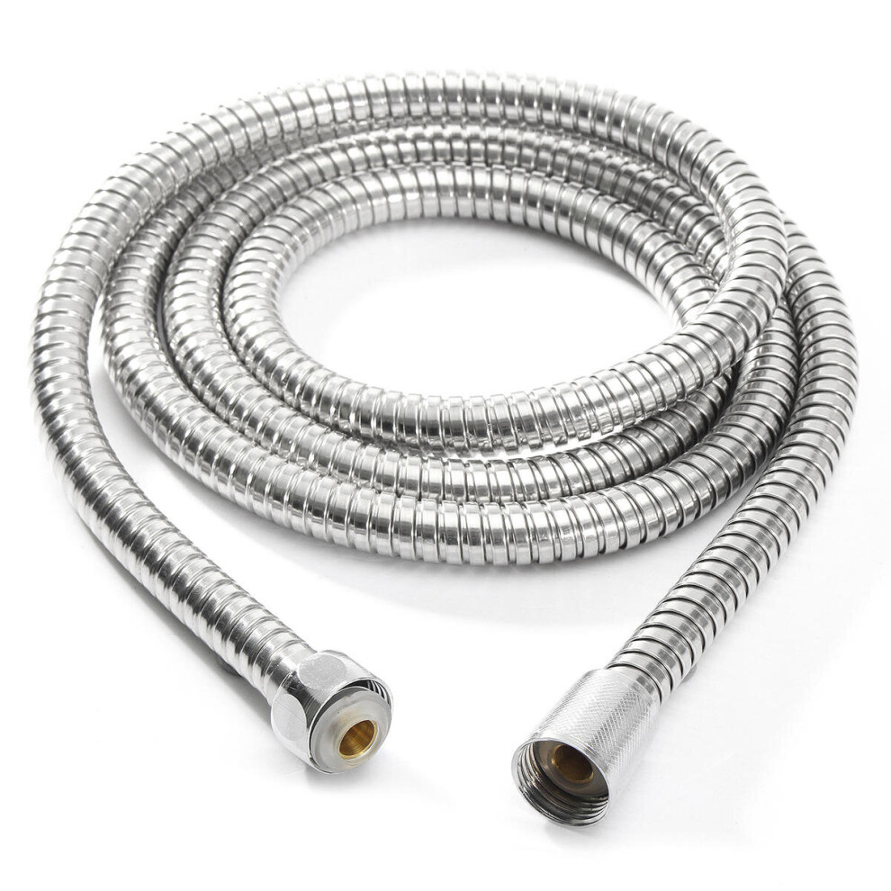 (2M) 1M/1.5M/2M Stainless Steel Bathroom Flexible Shower Hose Water Head Pipe G1/2 Thread Interface 3654659441423