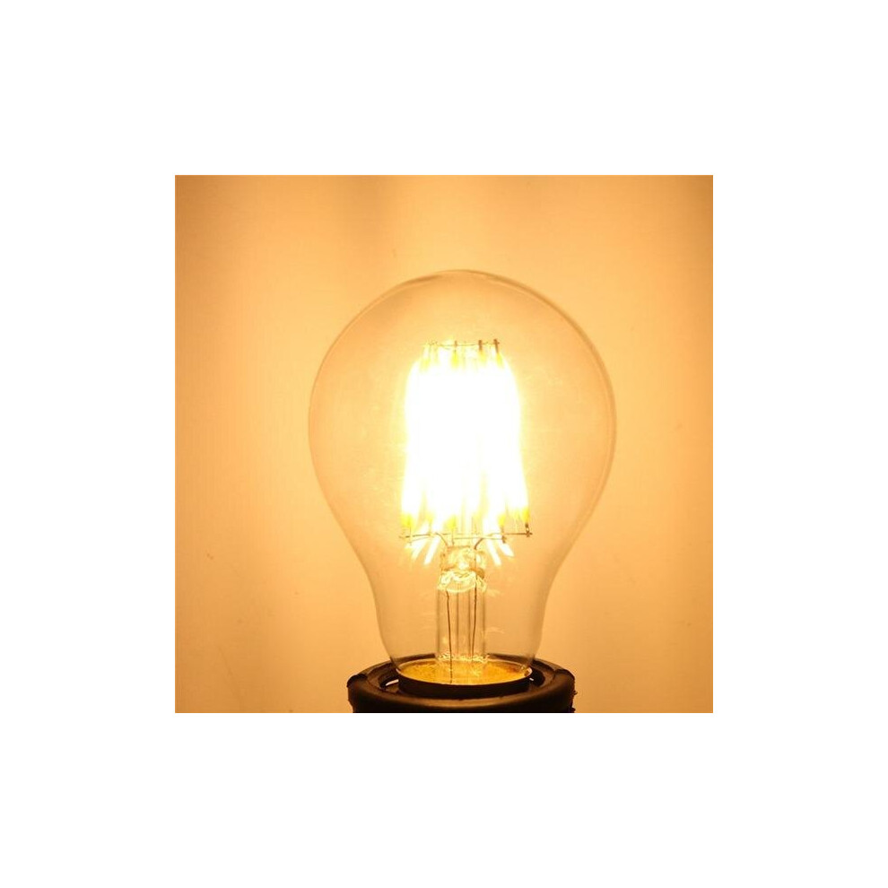 (White) E27 LED 8W White/Warm White COB LED Filament Retro Edison LED Bulbs 85-265V