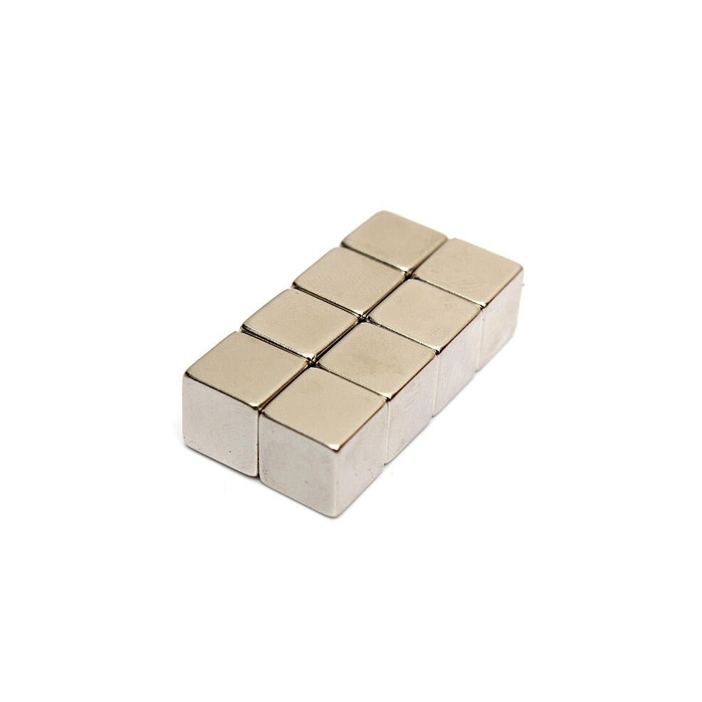 10Pcs N50 Rare Earth Magnet 10mm Cube Block Neodymium Super Strong Fridge