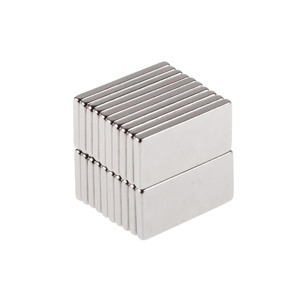 20pcs N50 20x10x2mm Neodymium Block Magnet Oblong Super Strong Rare Earth Magnets