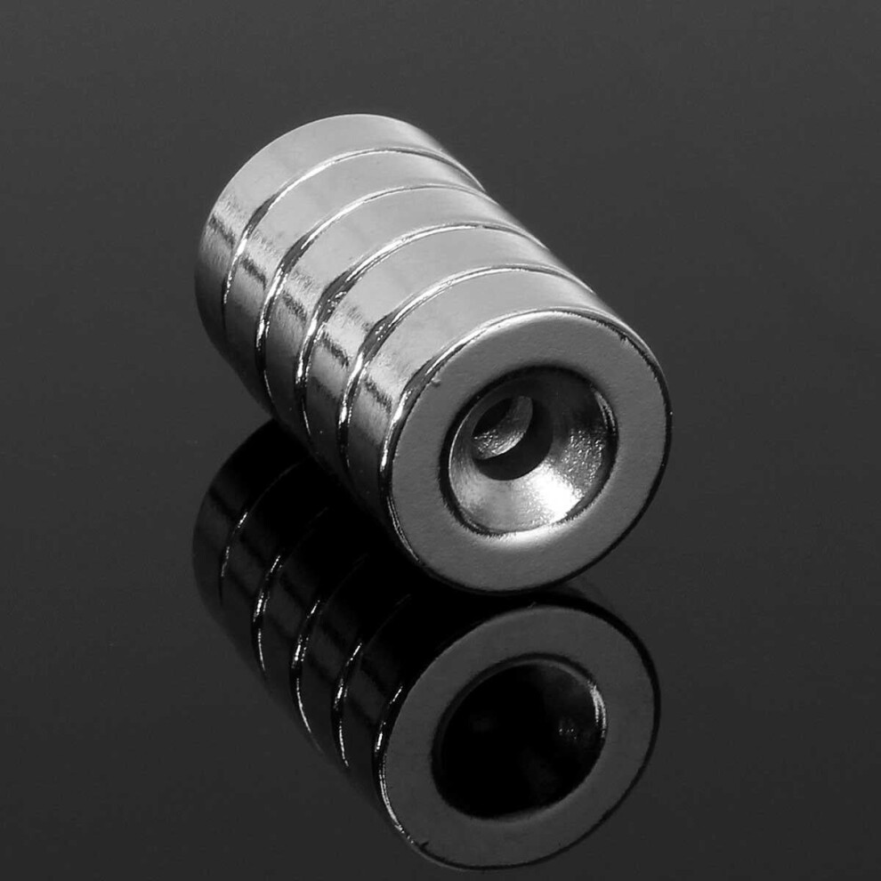 5Pcs 15X5mm Countersunk Ring Magnets With 5Mm Hole Strong Round Rare Earth Neodymium Magnet 3654659444394