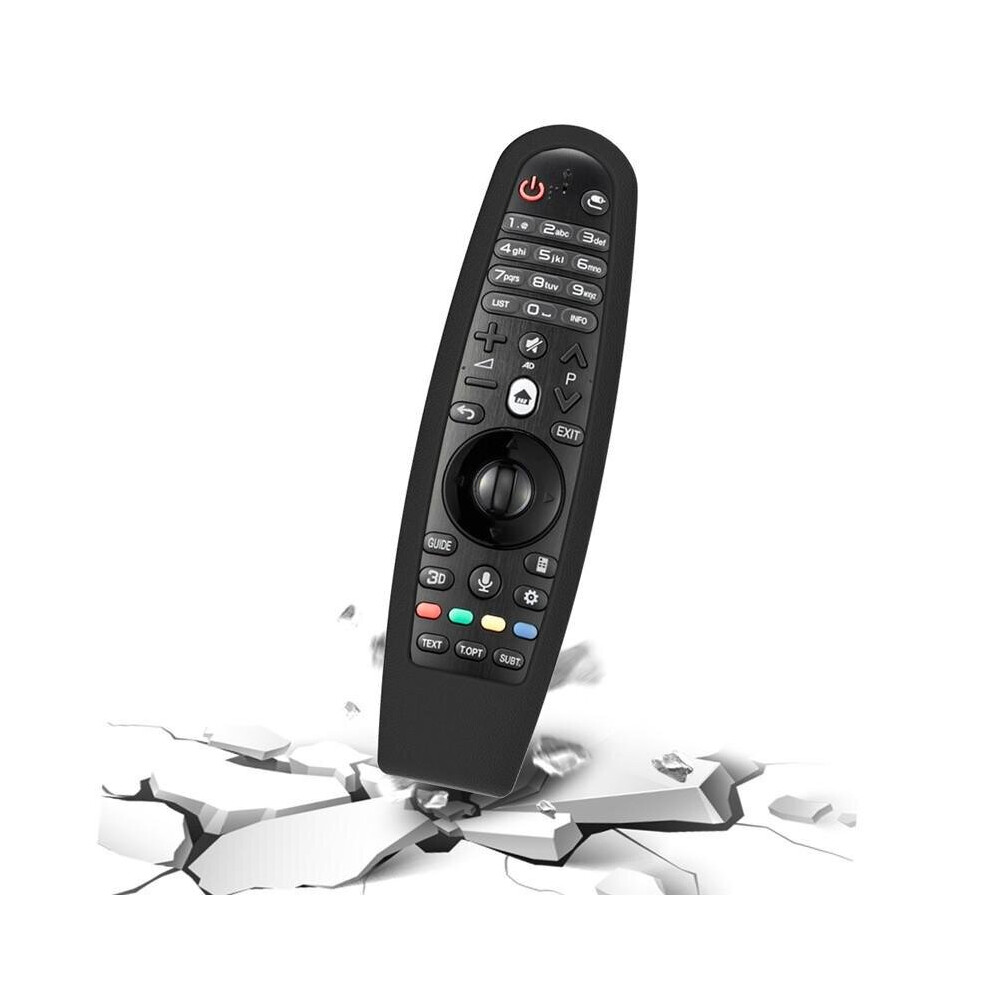 (Black) CASE TV Remote Control Protective Silicone Covers Shockproof for LG Smart TV AN-MR600 AN-MR650a