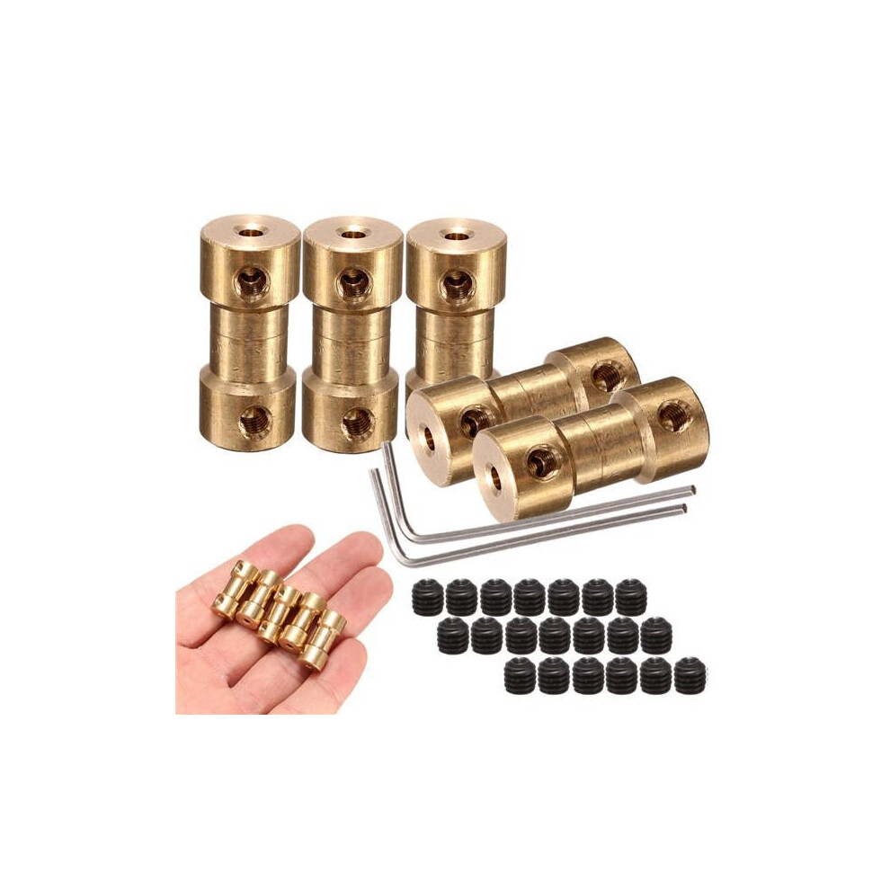 5pcs 9mm Brass Coupling Coupler with Spanner and Screw