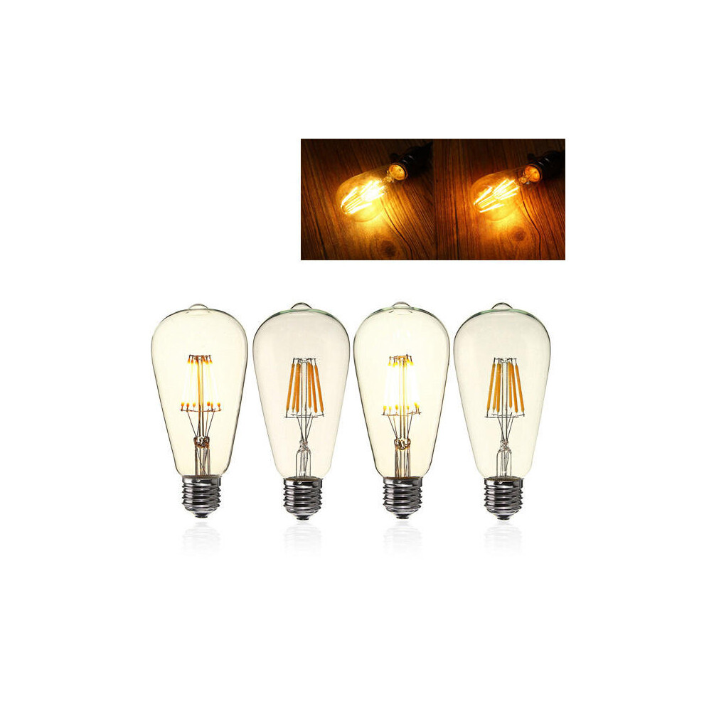 (Yellow, 220V) E27 6W Clear Cover Dimmable Edison Retro Vintage Filament COB LED Bulb Light Lamp AC110/220V-image-OPC-P97DWTG-NEW