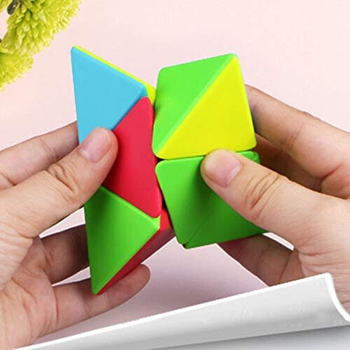 TANCH QIYI Πυραμίδα Speed Cube 2X2 Χωρίς Στικς Μαγικό Παζλ 2