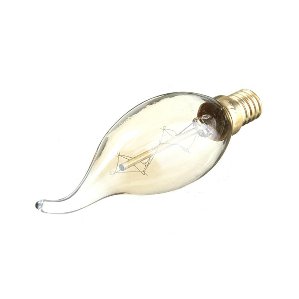 40W E14 Vintage Antique Edison Carbon Filamnet Clear Glass Bulb 220V