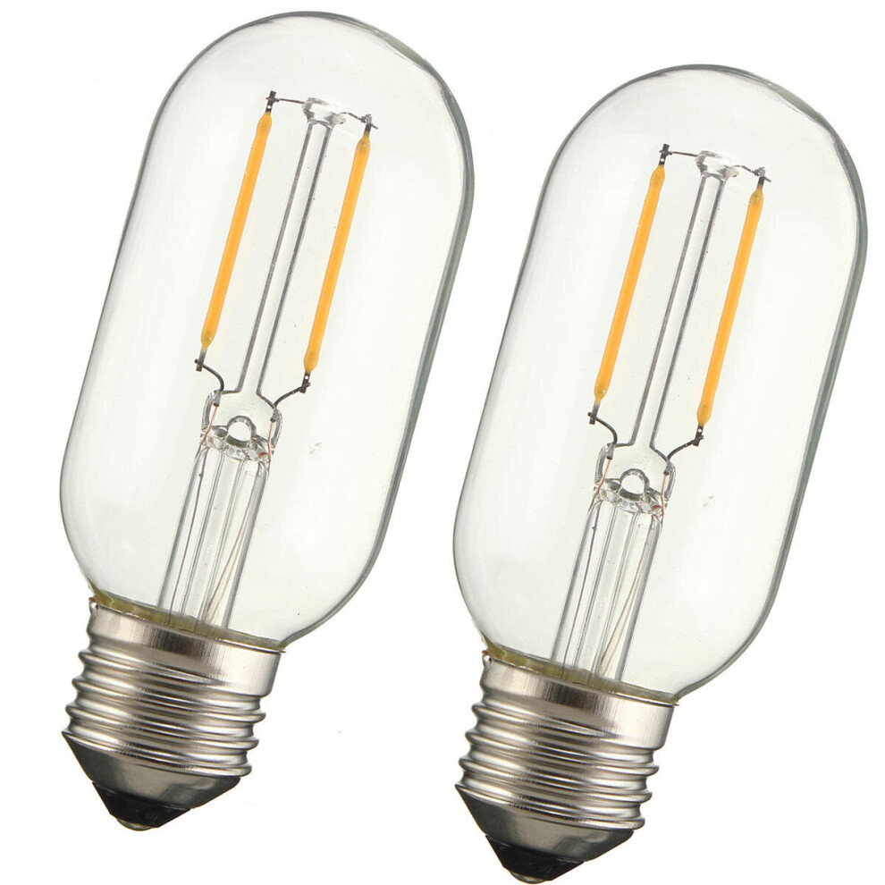 (E27, 220V) Dimmable E27 E26 2W COB Retro Vintage Edison Warm White 120Lm Light Lamp Bulb AC110V AC220V