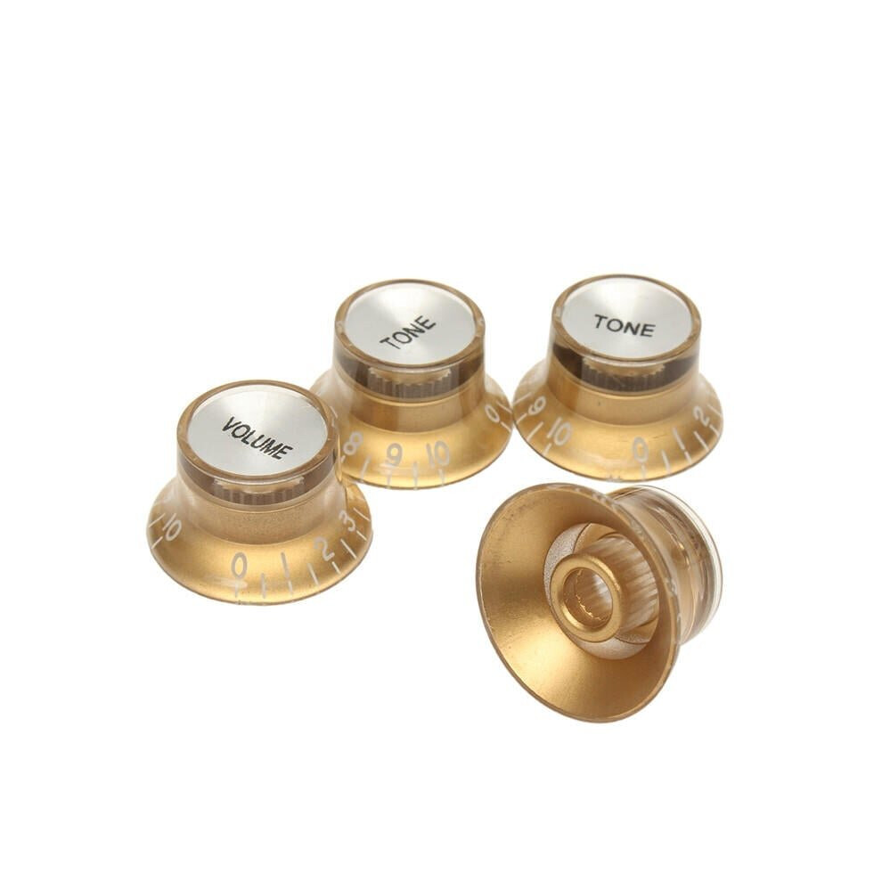 2 Volume& 2 Tone Gold Guitar Knob for LP/SG Style Electric Guitar