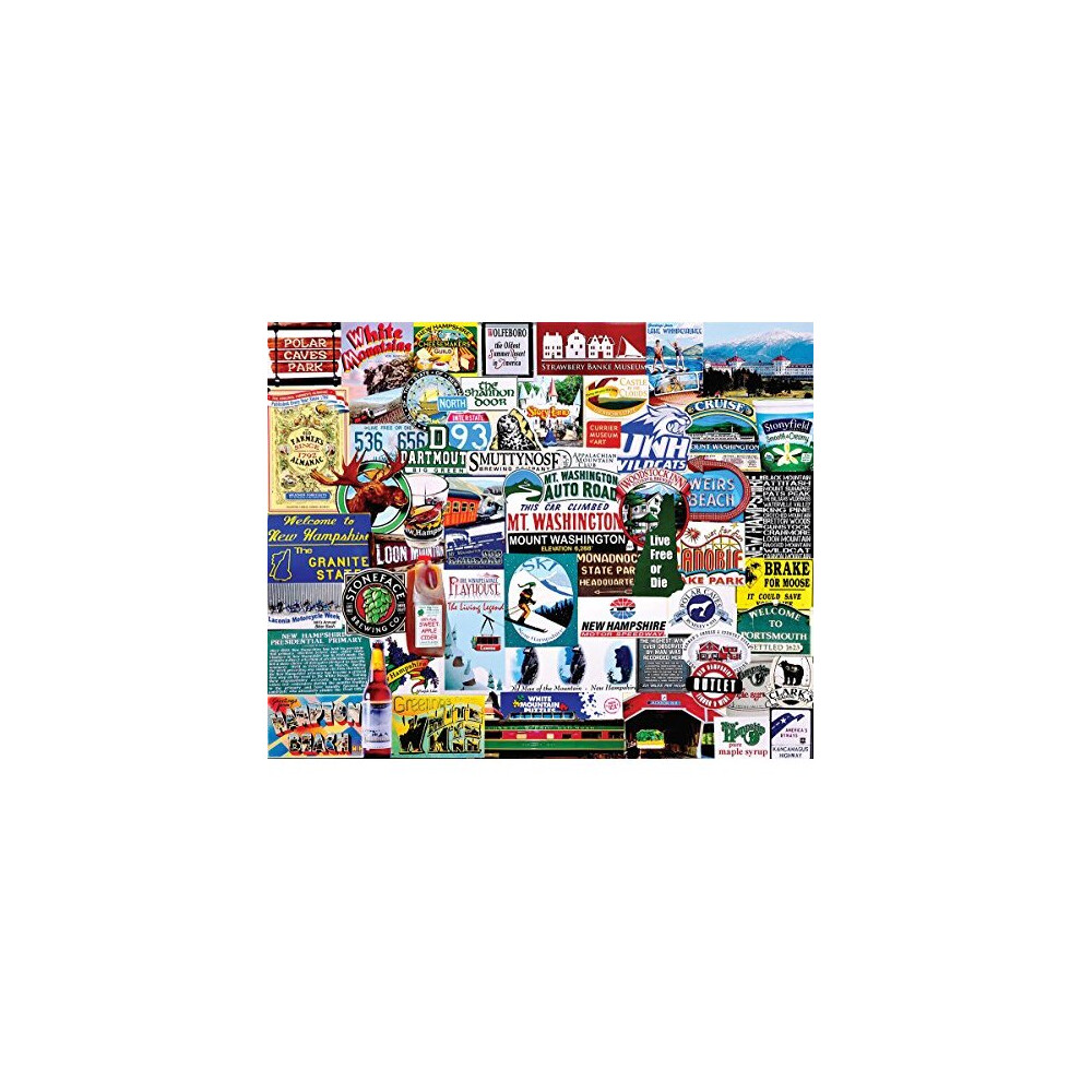 Mountain Puzzles I Love New Hampshire Jigsaw Puzzle - 1000 Piece Jigsaw Puzzle White