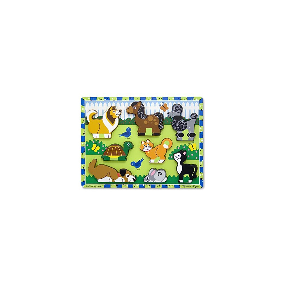 Melissa & Doug Pets Wooden Chunky Puzzle (8 Pcs)