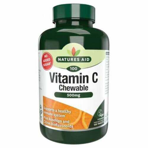 Natures Aid NaturesAid Vitamin C 500mg Chewable Healthy Immune System -100 Tablets