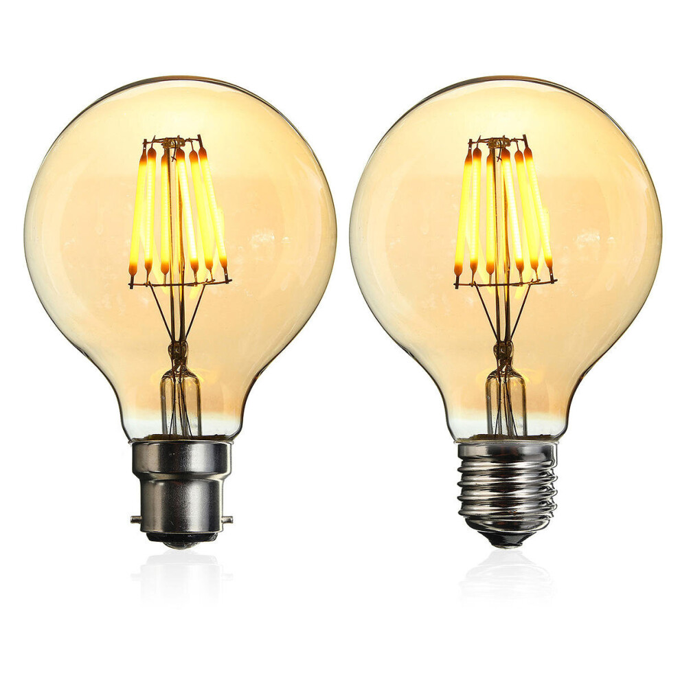 (B22) B22/E27 Dimmable LED 6W Vintage Globe Cage Edison Filament Light Bulb Lamp AC220V