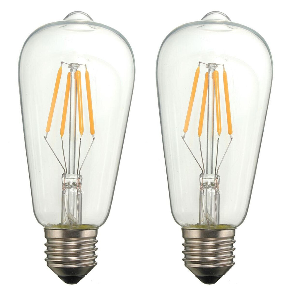 (220V) Dimmable Vintage Retro E27 4W LED COB Warm White Filament Edison Bulb 110V 220V