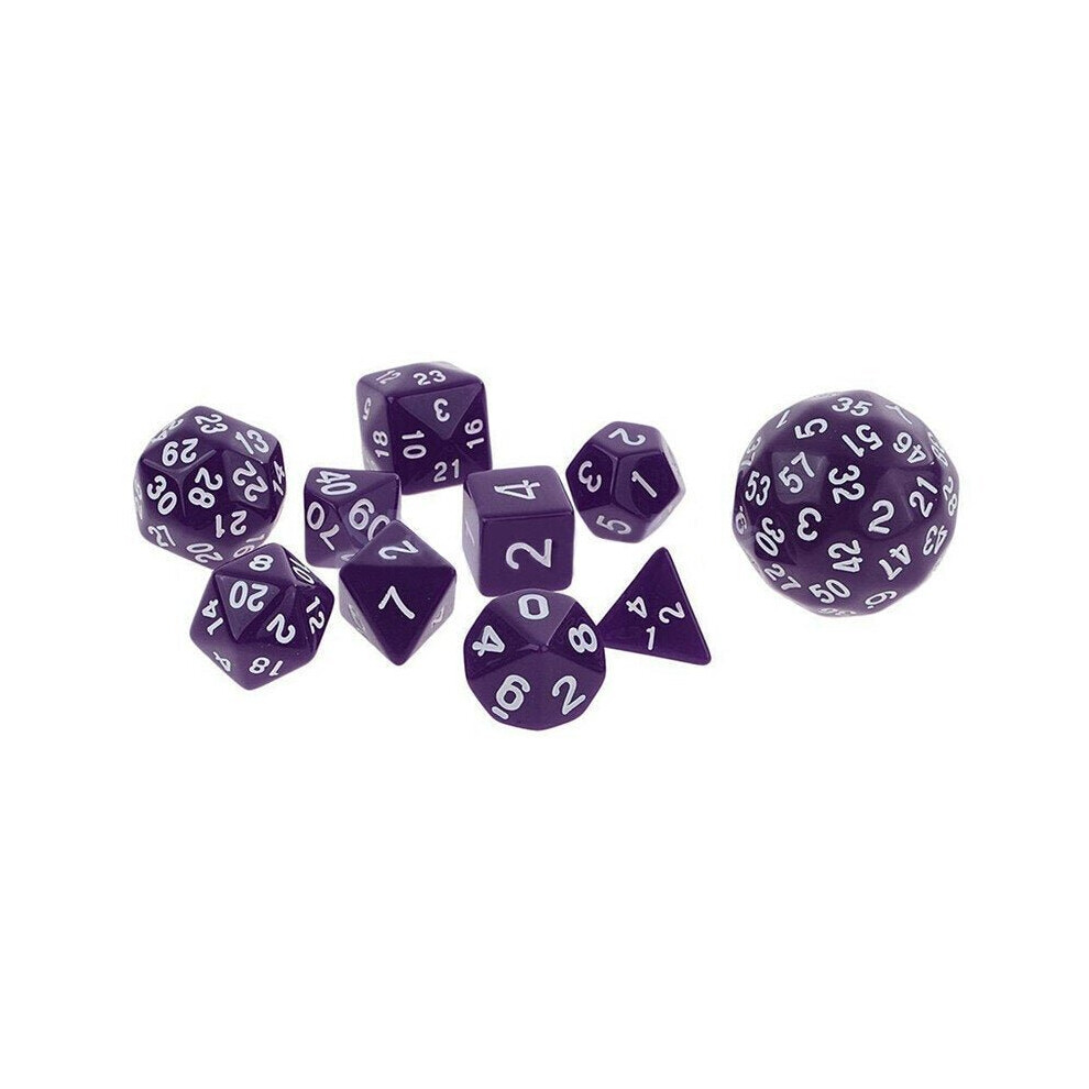 10Pcs Multi Sided Dices Set for RPG Dungeons & Dragon Role Play Game Gift