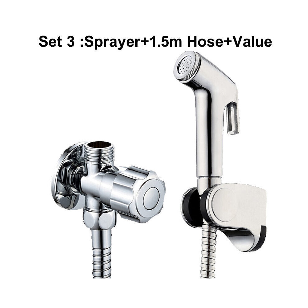 (Set 3) 3PCS/SET Handheld Toilet Bidet Douche Sprayer Shower Hose Bracket Bathroom