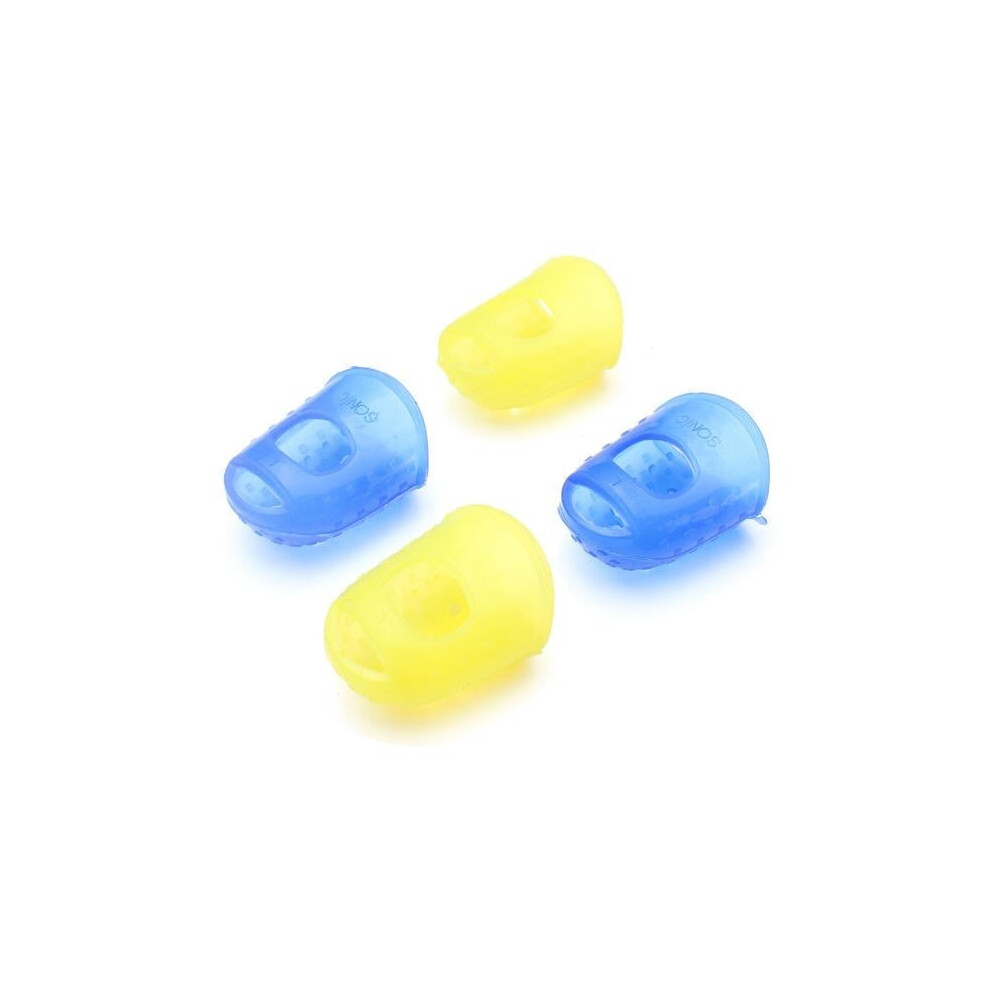 (M) 4 In 1 Guitar Fingertip Protectors Silicone Finger Guards For Ukulele