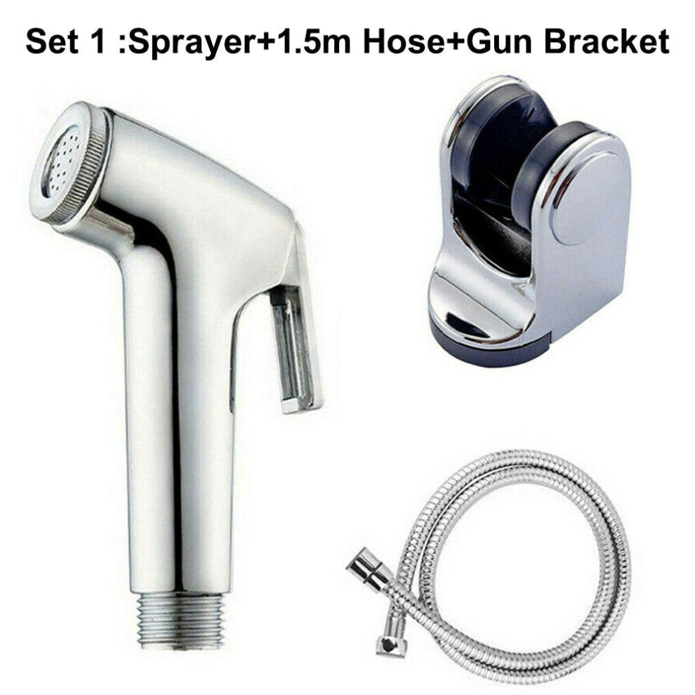 (Set 1) 3PCS/SET Handheld Toilet Bidet Douche Sprayer Shower Hose Bracket Bathroom