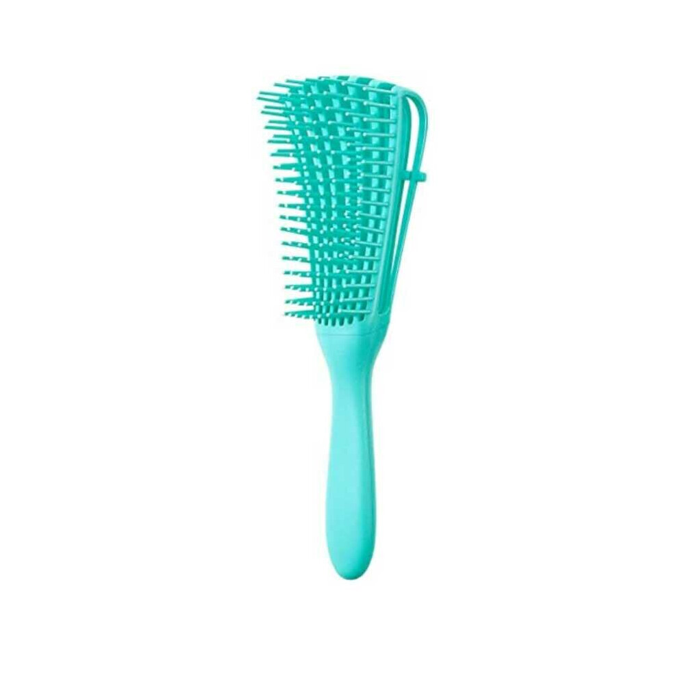 (Green) Detangling Brush For Curly Hair Knots Easy Clean Combs Afro America/African Hair