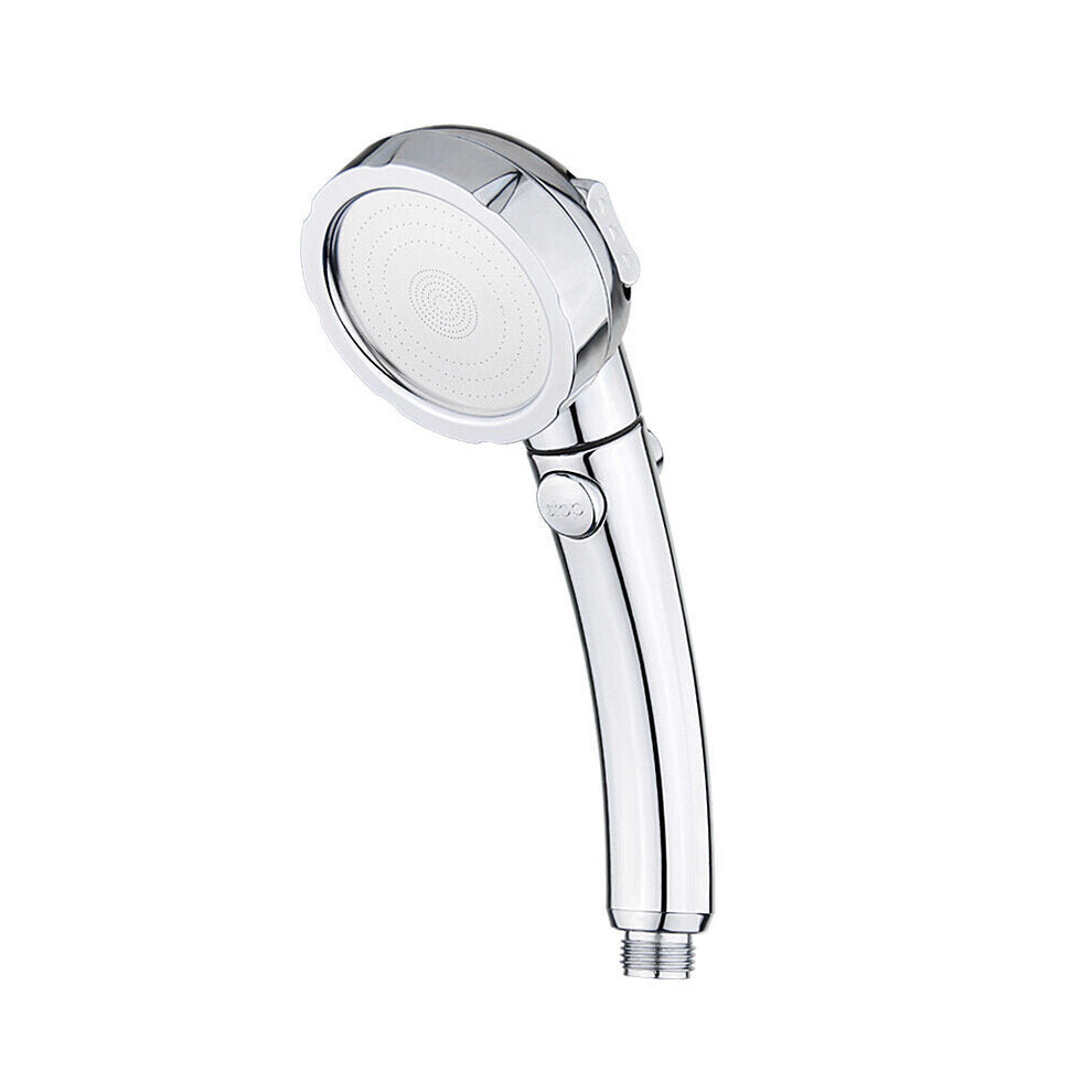 (Silver) 3 Mode Handheld Shower Head High Pressure Powerfull Boosting Water Saving Spray